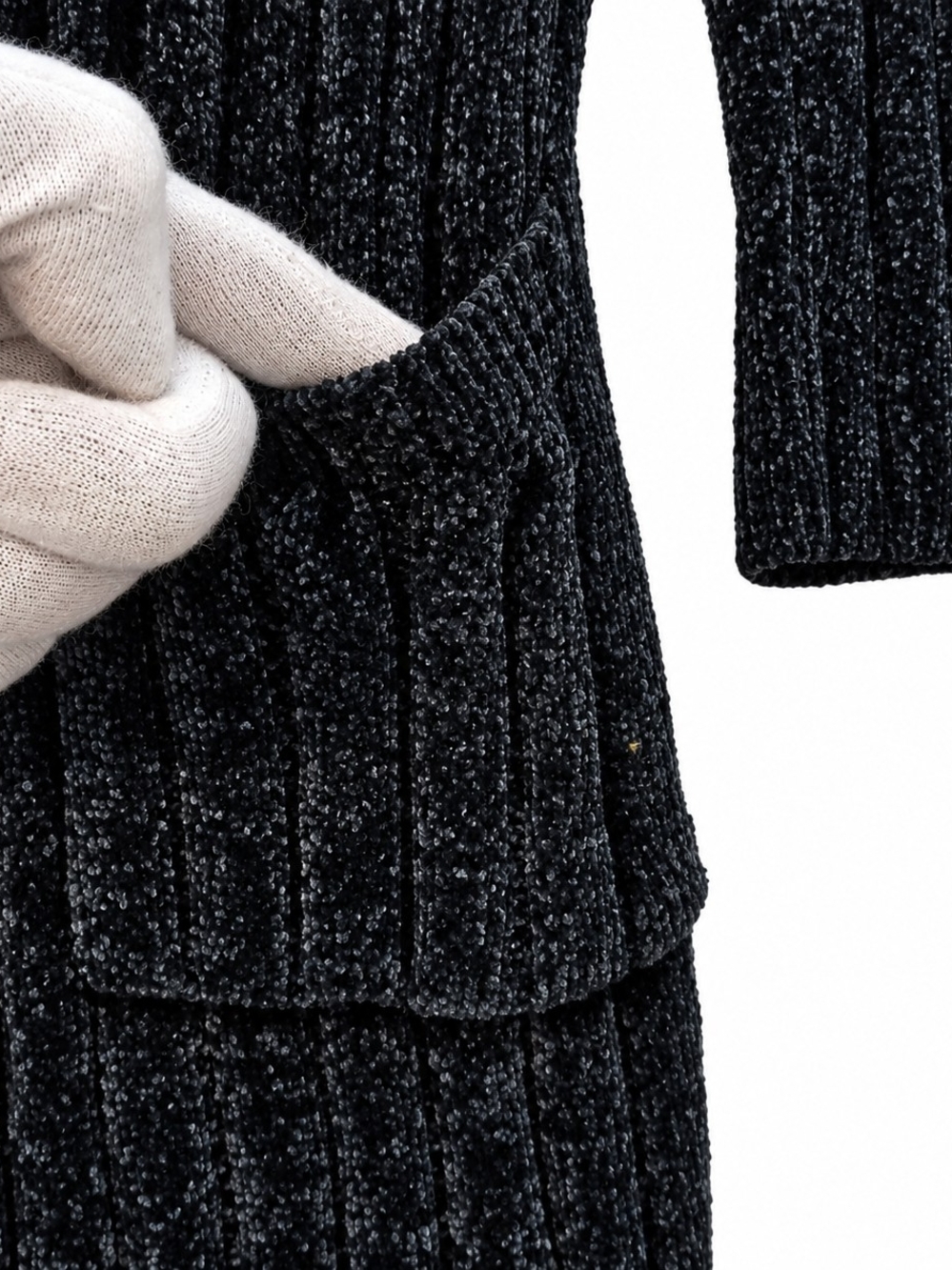 Matty M Ribbed Open Plush Robe Cardigan - Women's Size, Medium. - Picture 6 of 8